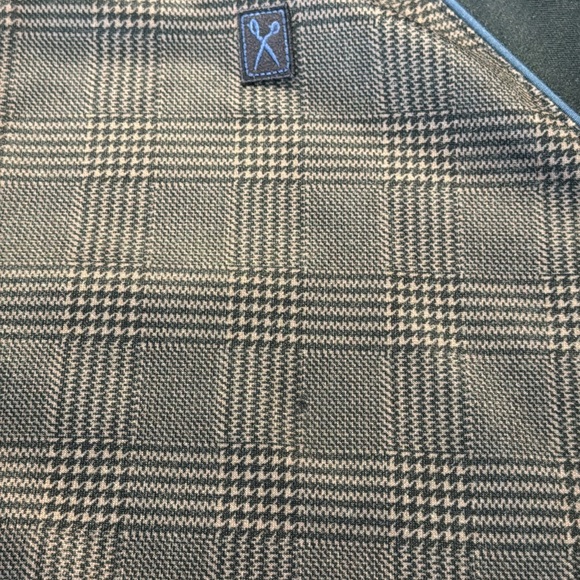 Marc Ecko Cut & Sew Blue Gray Plaid Full Zip Track Jacket with Pockets Large LG - Picture 11 of 13